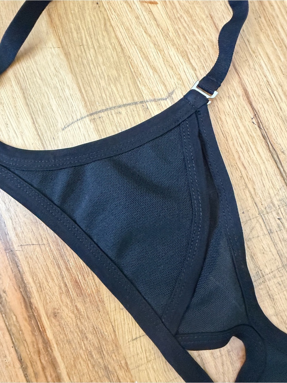 Dion Lee Black Sheer Cutout Bralette - size small - Picture 3 of 5